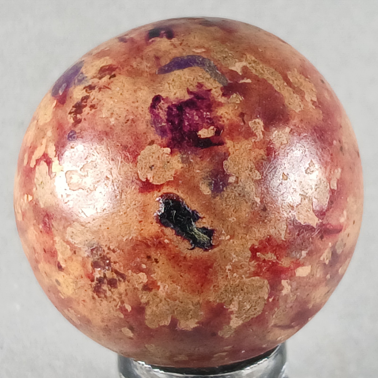 Large Vintage Clay Marble .98 Inches Near-Mint Condition