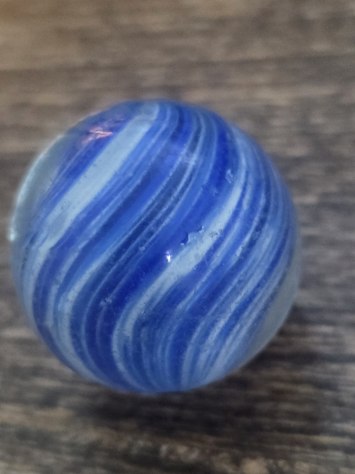 .94″ Antique German Handmade Onionskin Marble – Joseph’s Coat Shooter