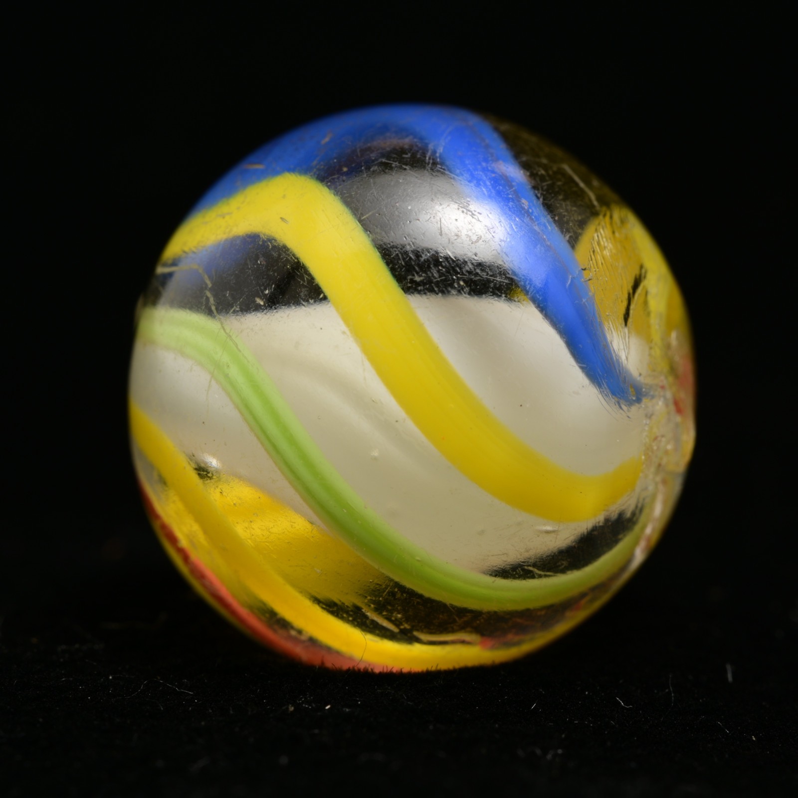 Solid Core German Handmade Antique Marble English Style Bright Band 17mm 21/32”