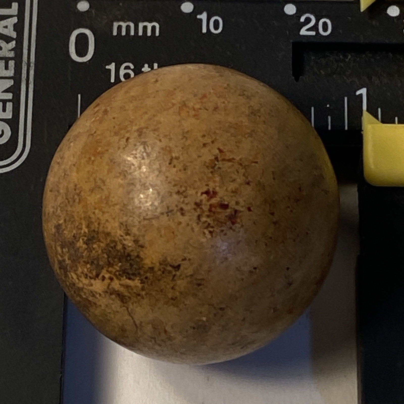 Antique Terracotta Color Clay Handmade Marble 1”