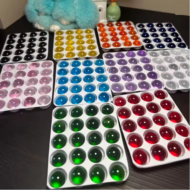 Solid Color Glass Balls Fish Tank Ball Glass Marbles Bouncing Ball 15mm Diameter