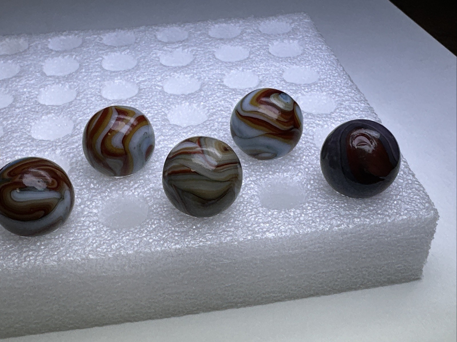 161 Lot of 10 Dave’s Appalachian Swirls marbles! 5/8”
