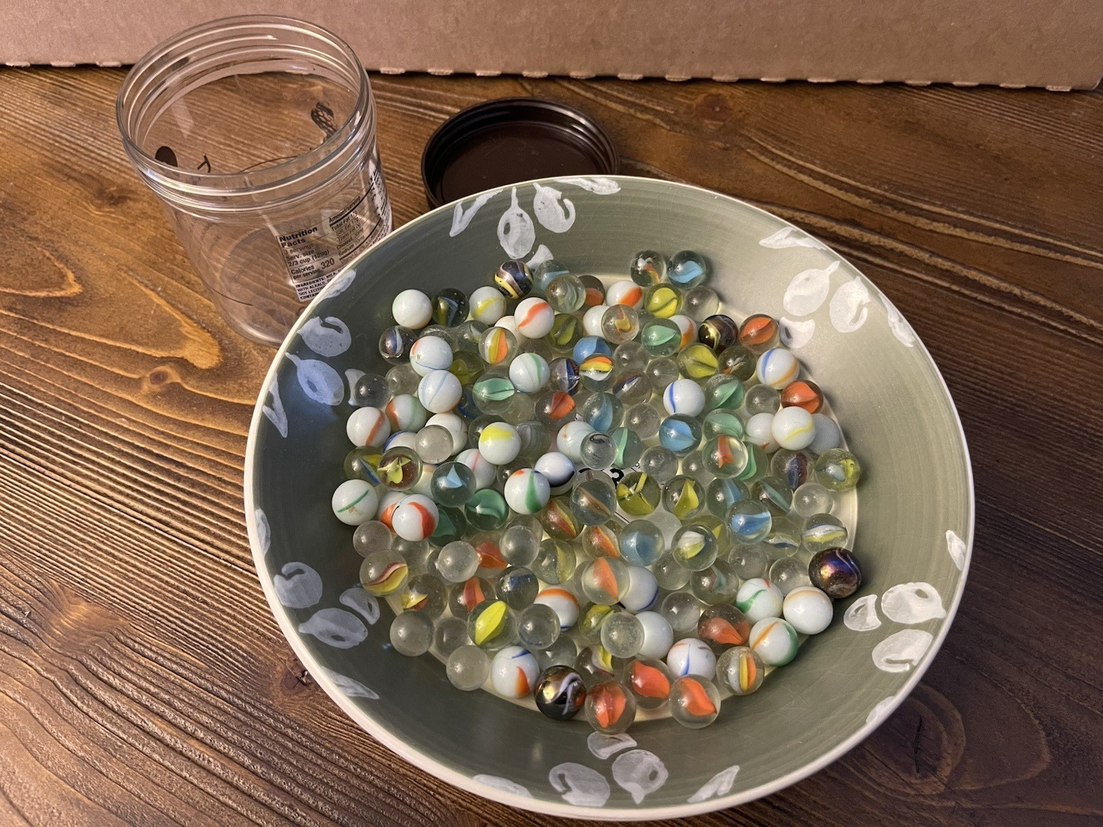 Vintage Mixed Lot of Approximately 150 Glass Marbles