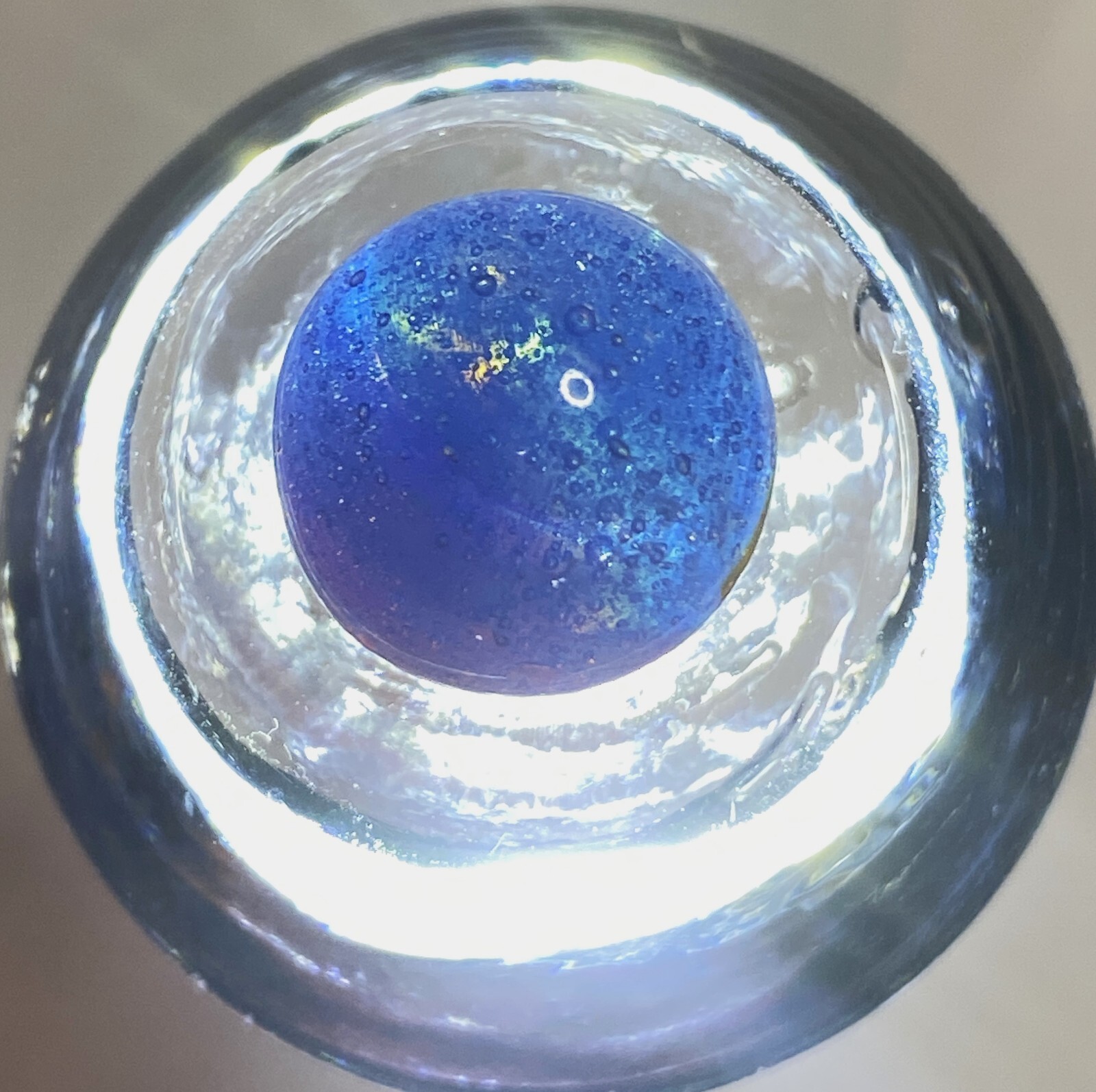 #6 PELTIER MARBLE HYBRID RAINBO BLENDED SPIDERMAN BURNT COLORS .61″ NM+/- MX125