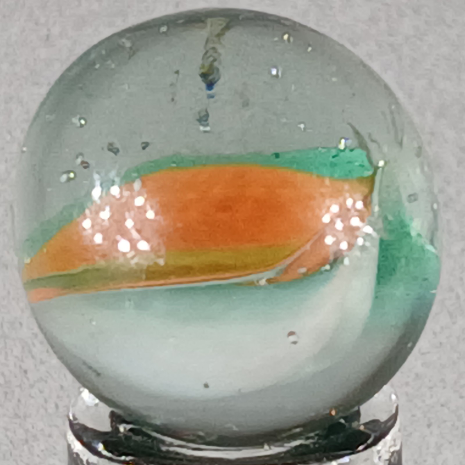 Vintage Imported Hybrid Cat’s Eye W/ Aventurine .60 Inches Near-Mint Condition