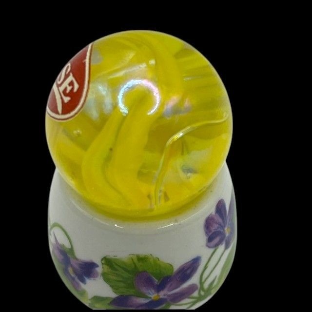 Case Knives Glass Marble Advertising Shooter Yellow Red Logo *read