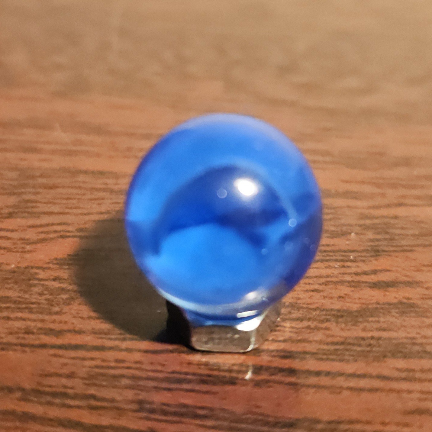 Vintage CE Bogard Dark Blue 4-Lobe Floppy .625″ Uranium Glass Marble