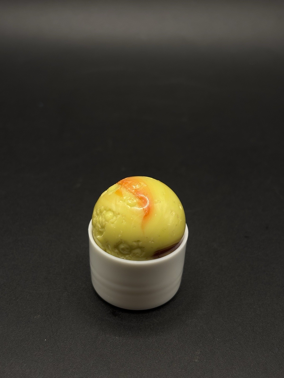 VTG Peltier National Line Rainbo Shooter Marble Yellow Orange UV Reactive 3/4”