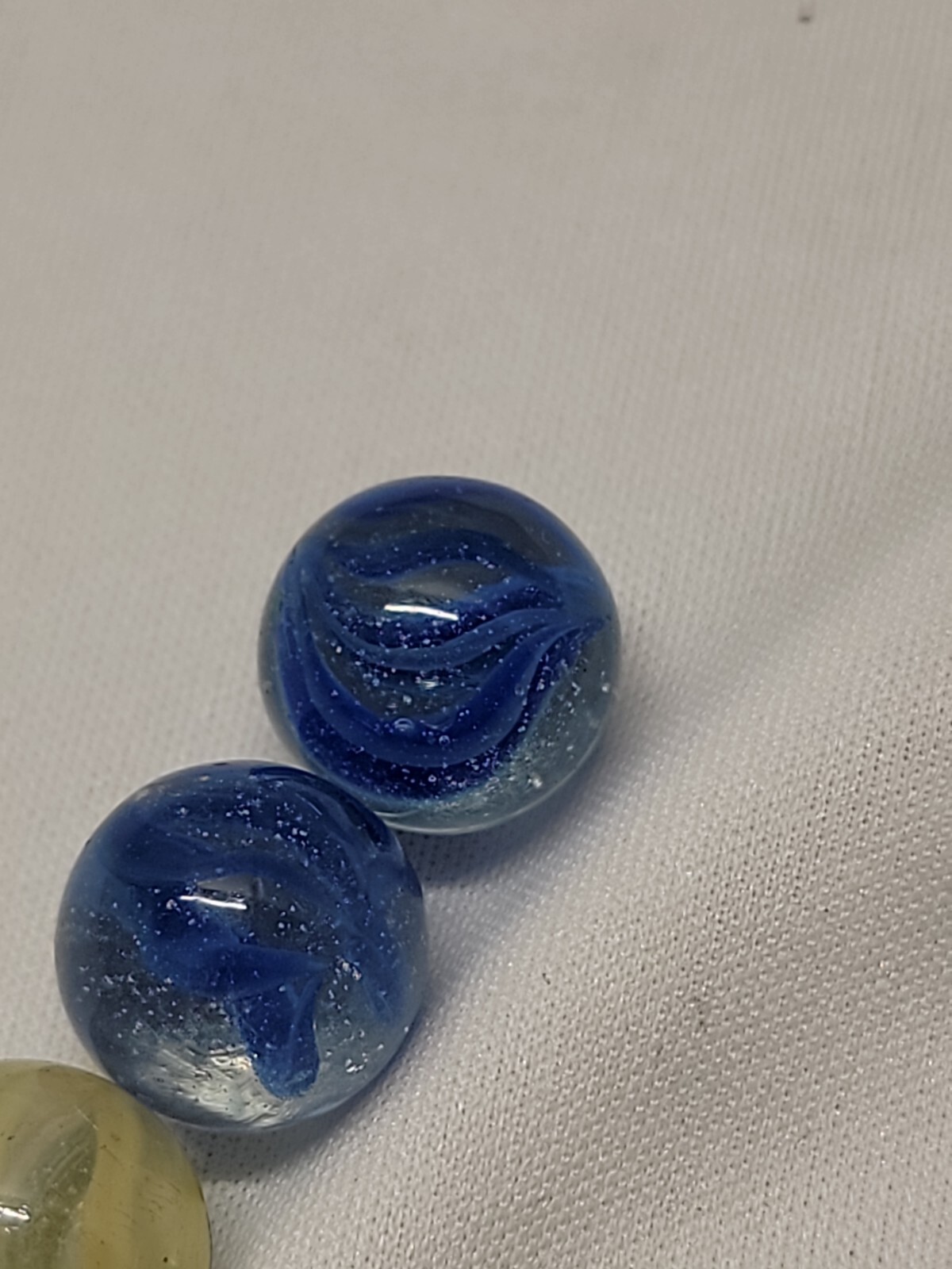 LOT OF 6 Swirls Agate Bogard Marbles TRANSPARENT / CLEAR WITH LINES