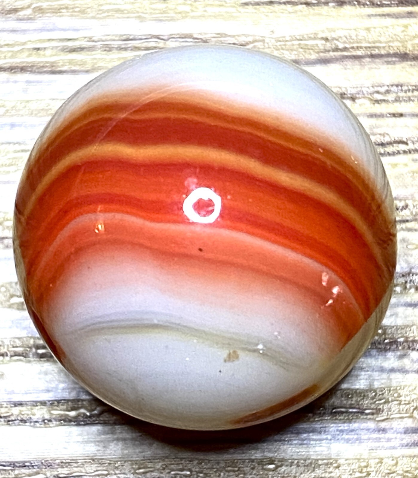 SUPER RARE XHTF “RAINBOW RED” MARBLE KING URANIUM GLOW UV SHOOTER SIZE .83″ M639