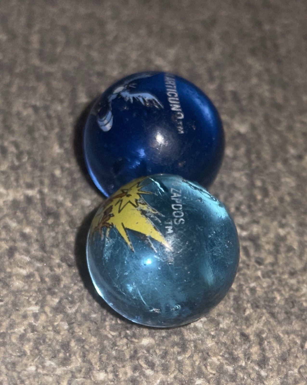 Vtg Pokemon Marbles Lot of 5 Bandai Toy Biz 1999 – Articuno Zapdos Metapod READ