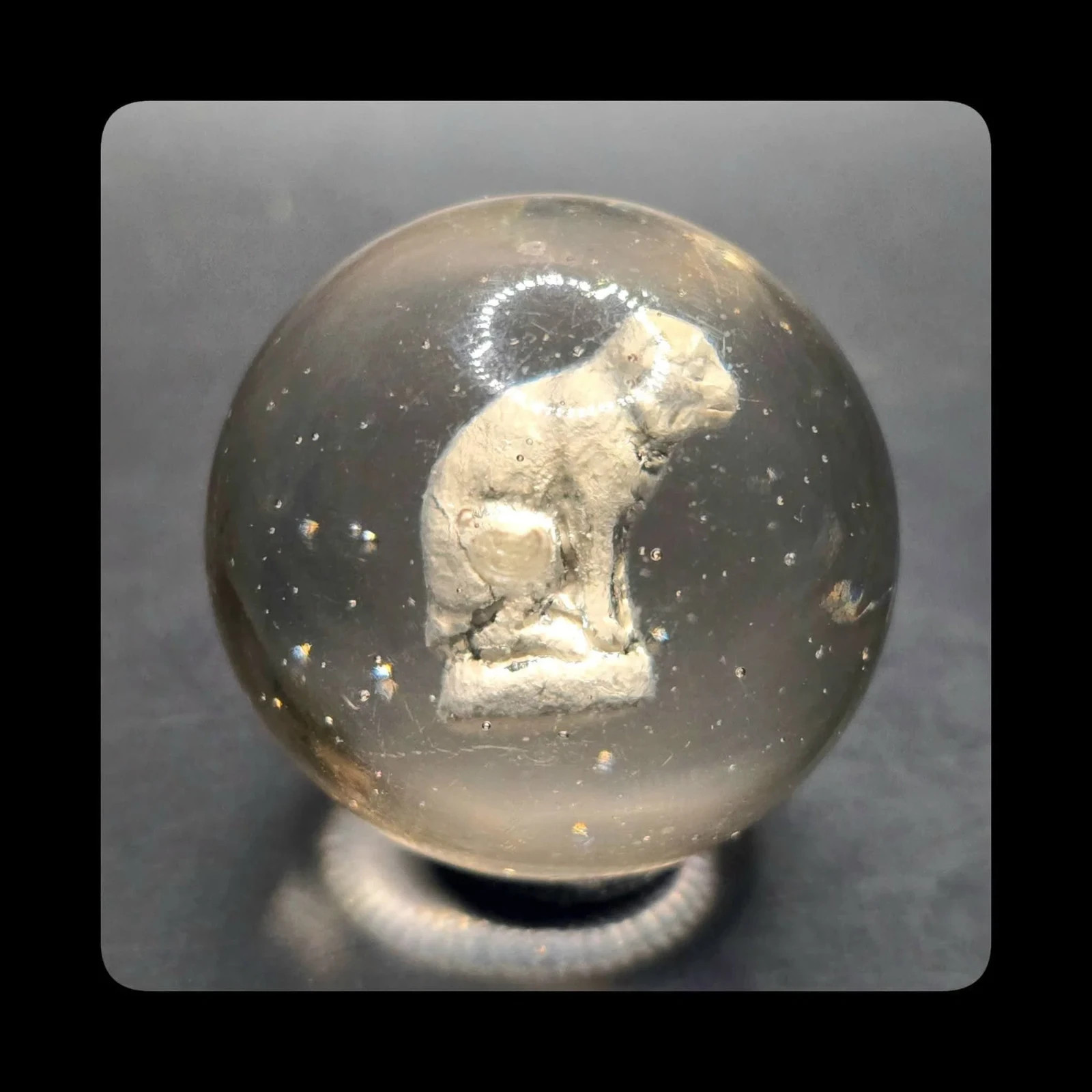~Mic’sMibs~ 1.45″ Seated Monkey Sulphide Mint-