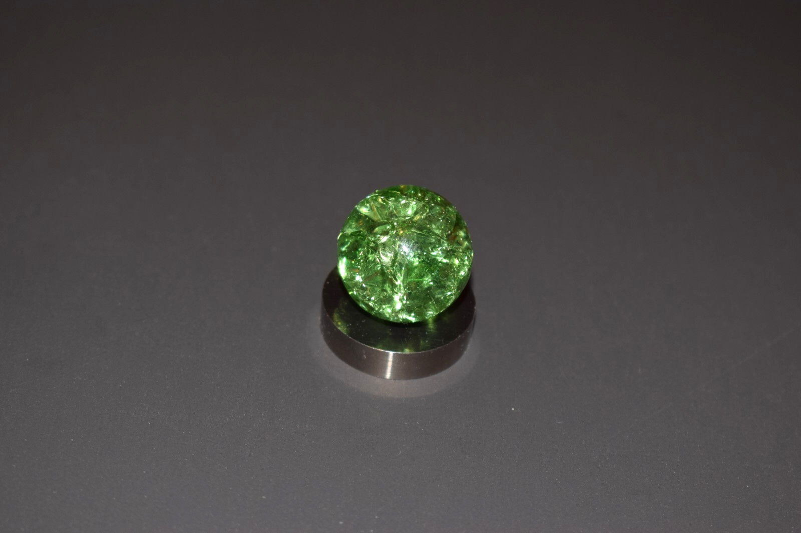 Vitro Emerald 🟢Green💎Jeweled Crackle Glass Toy Marble, Shooter Size .875″=7/8