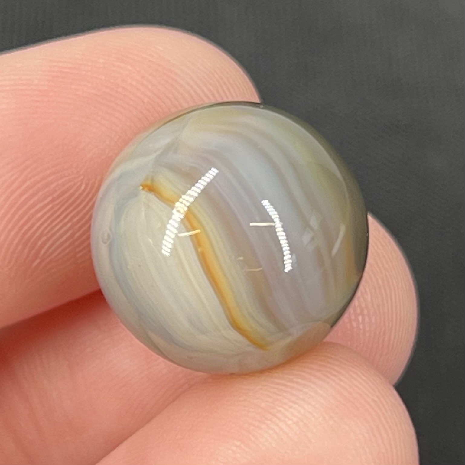 Vintage Glass Marble Christensen Akro Peltier Vitro .6” Ocean Gray