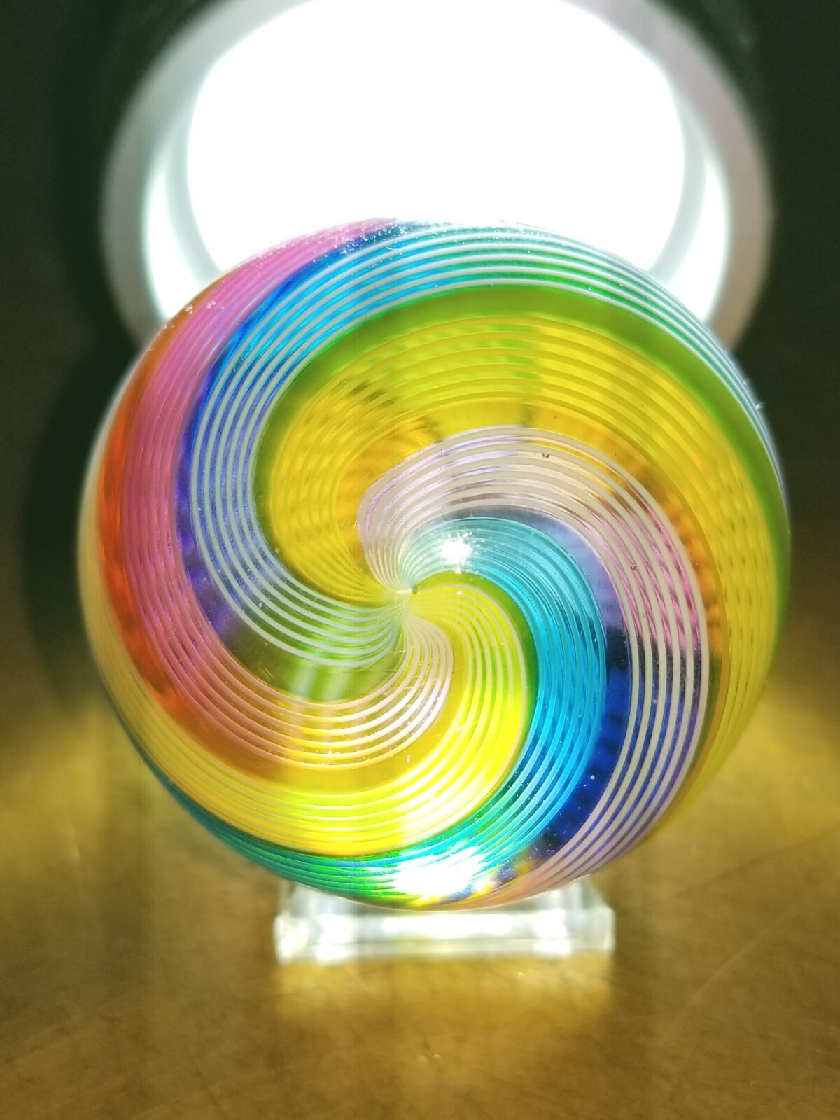 Handmade Glass Marble Hot House Glass Studios Fine Liner Translucent 1.70″