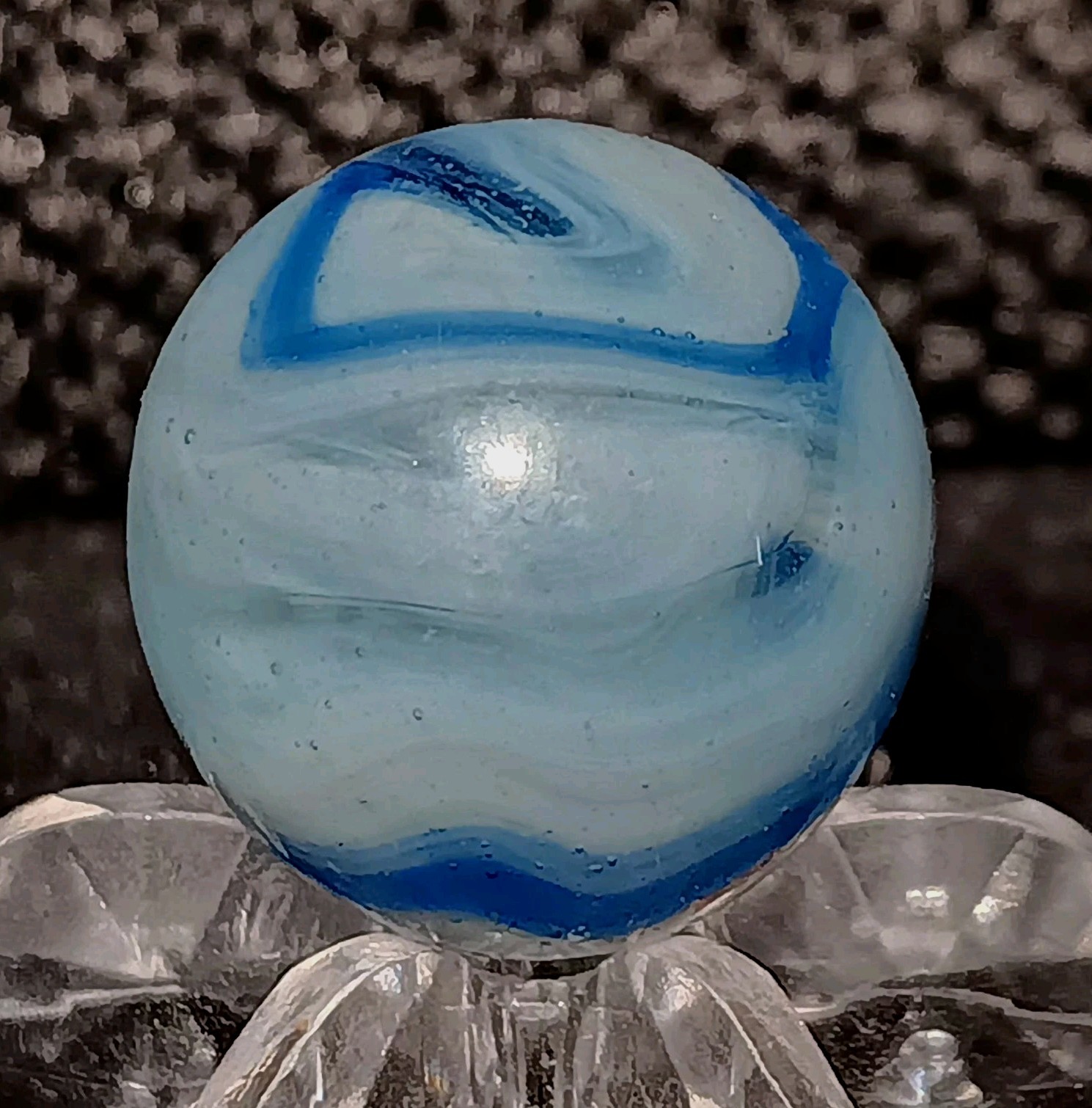 Alley Agate Swirl Marble. .59″ Mint. Pennsboro (1932-1937)