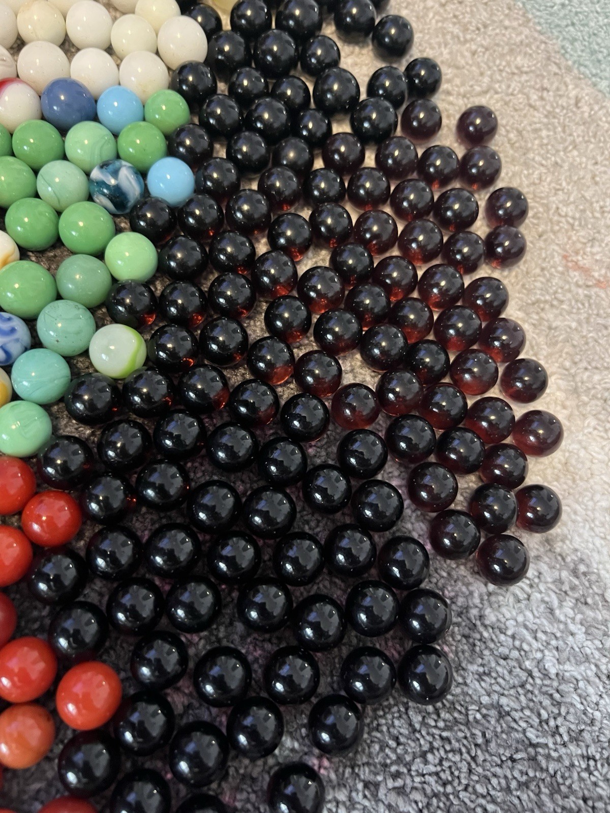 Vintage Marbles 350 Lot Dif Sizes