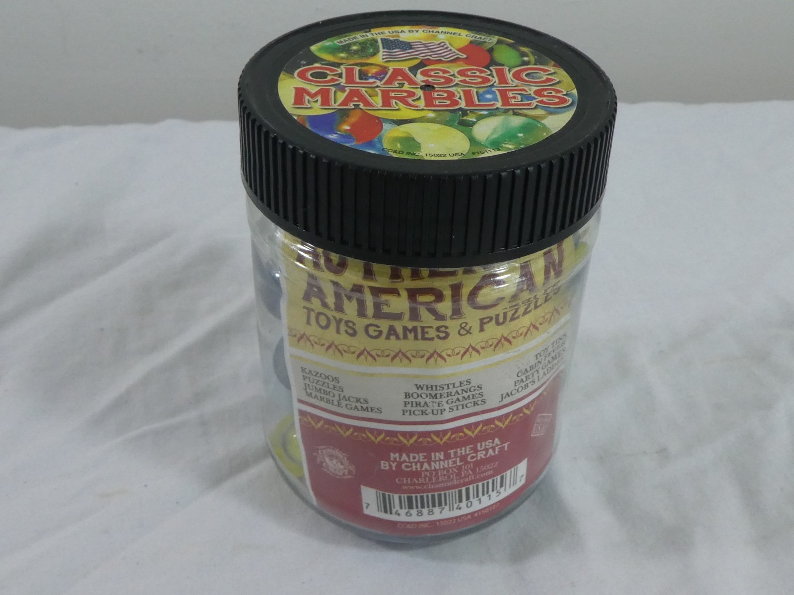 Channel Craft 98 Assorted Classic Multi Colored Glass Marbles Made USA Handbook