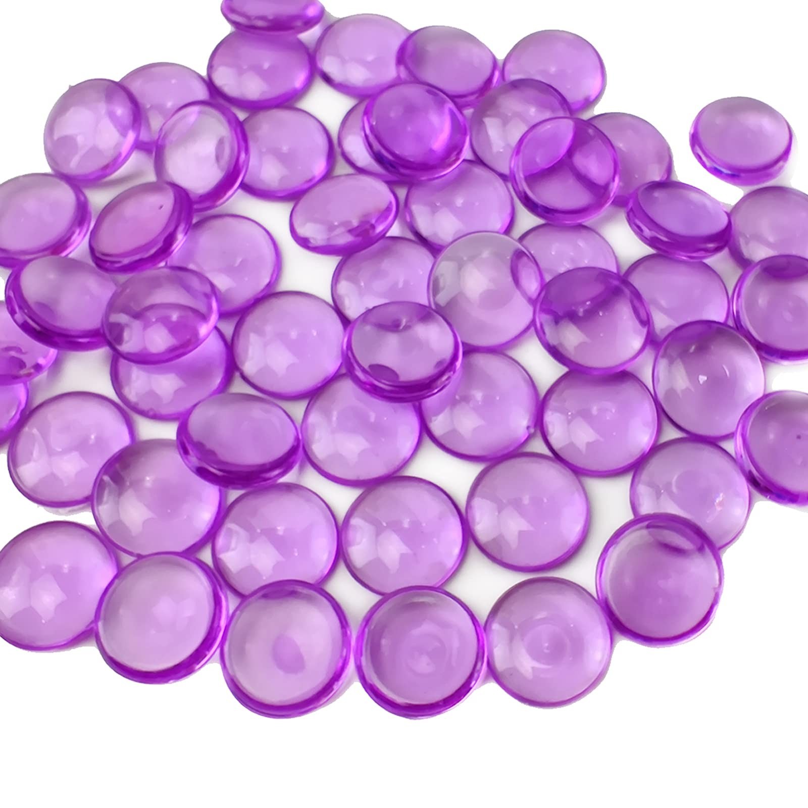 Bright Purple Acrylic Flat Marbles 630 PCS – Vase Fillers, Makeup Brush Holder,