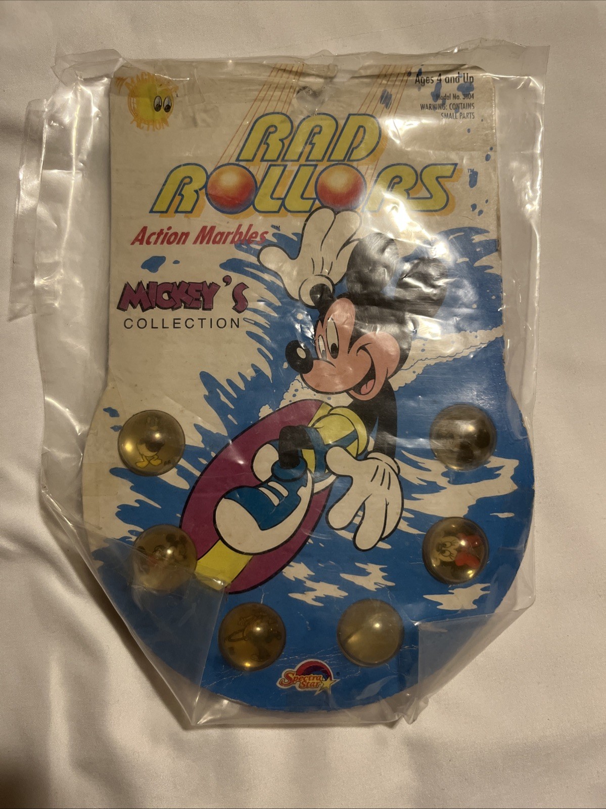 Vintage Rad Rollers Action Marbles Mickey’s Collection Mickey Mouse 1990