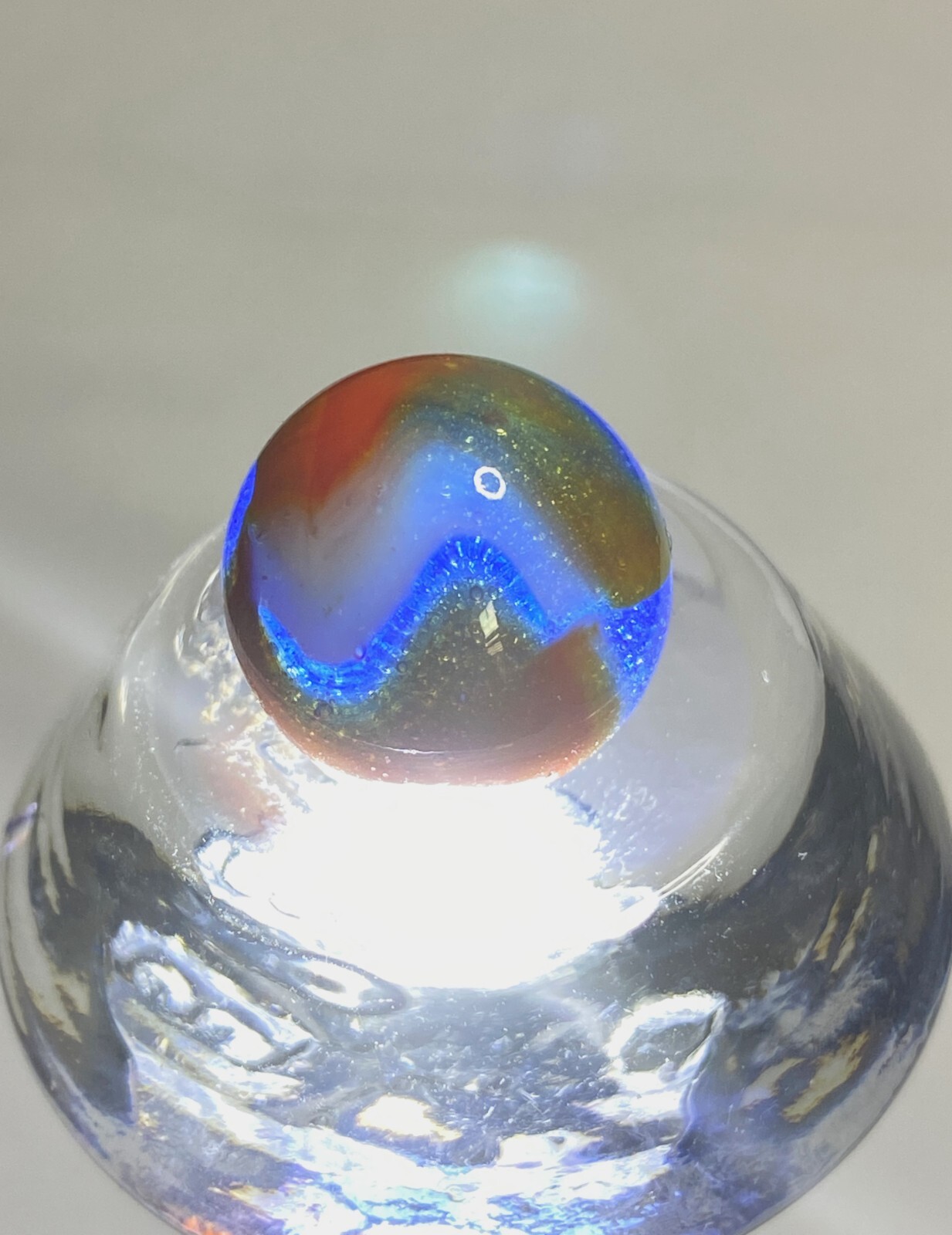 #3 PELTIER MARBLE HYBRID RAINBO BLENDED SPIDERMAN BURNT COLORS .64″ NM+/- MX122