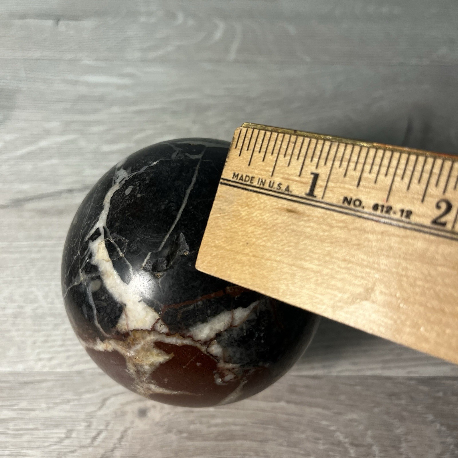 3.4″ Marble Ball Sphere Black, Red, White