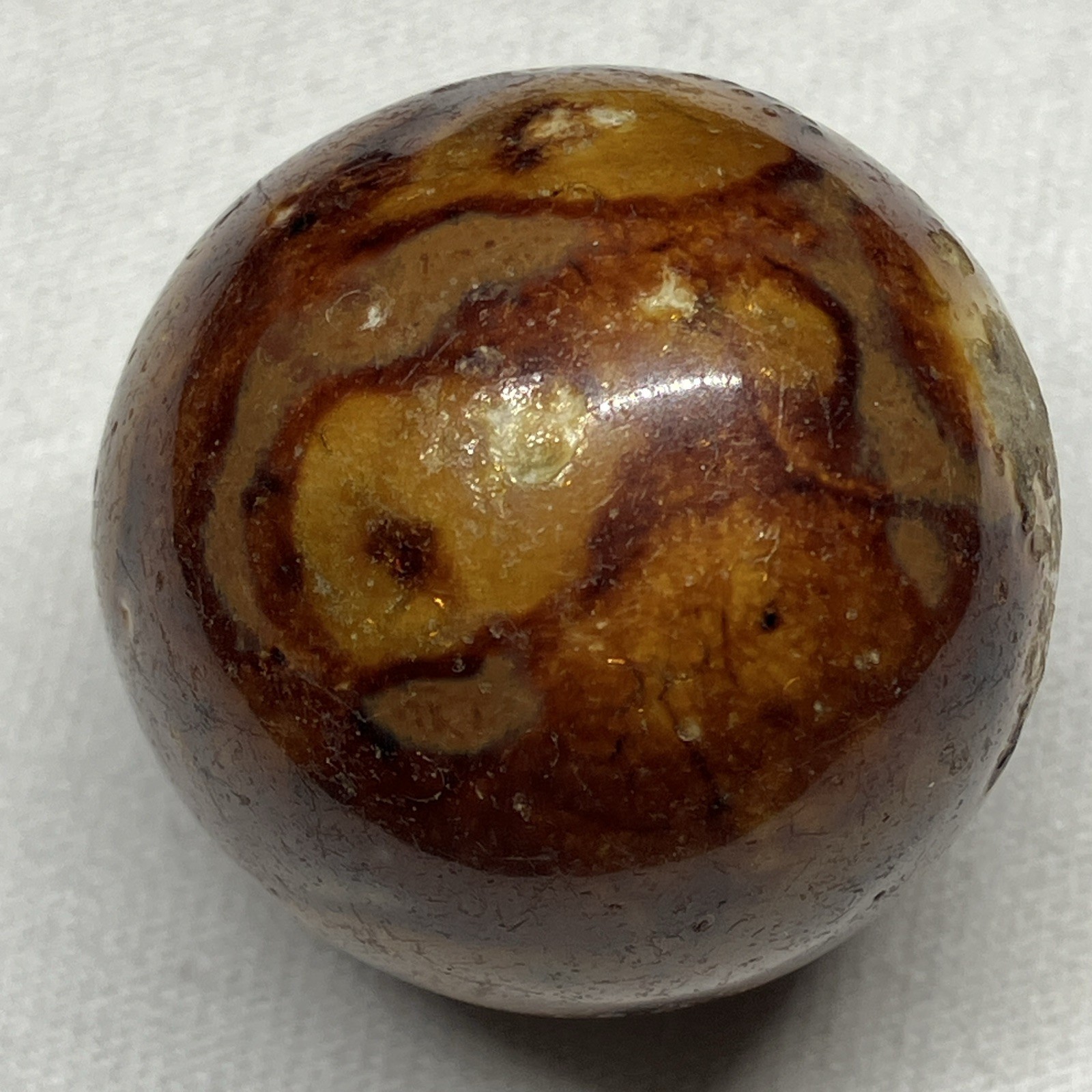 Vintage Antique Bennington Clay German Marble Glazed Polished Large