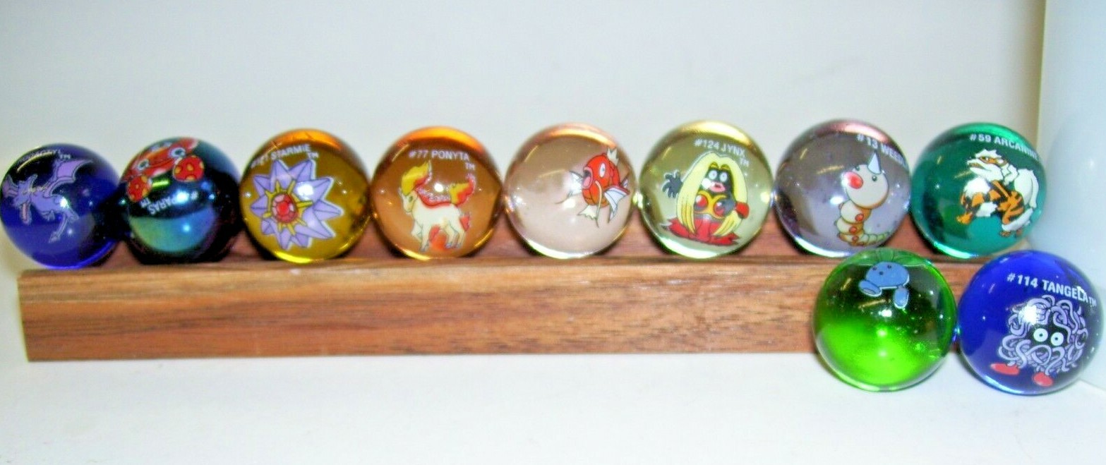 Pokémon Marbles and Machamp Bag Mixed Lot of Ten Pokémon
