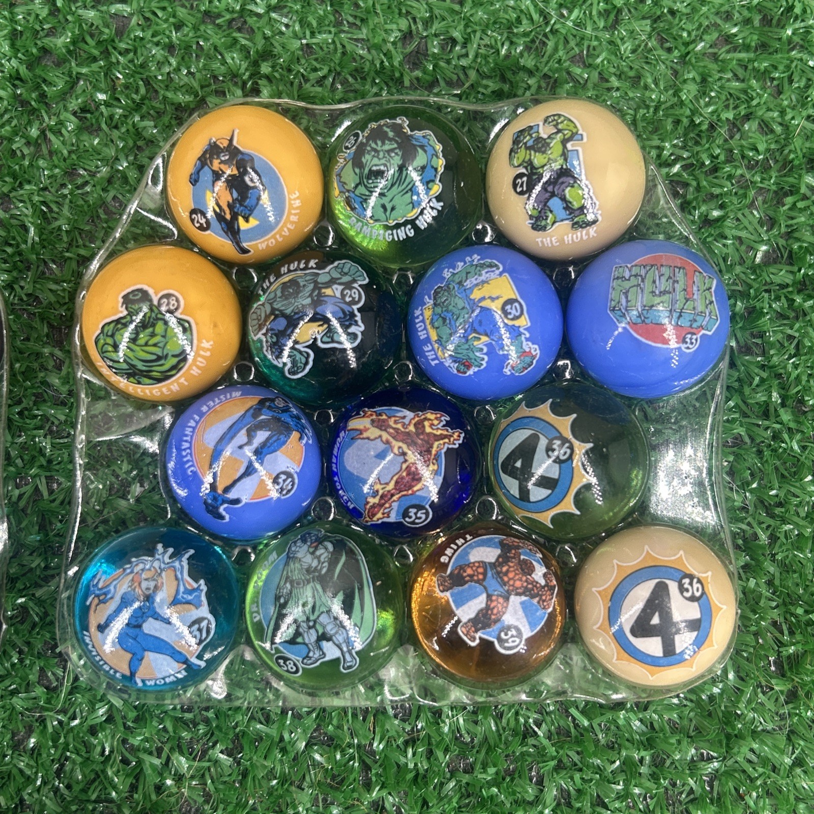 VTG 2003 Toy Biz Marvel Universe Shooter Marbles Spider-Man Lot Of 36 No Repeats