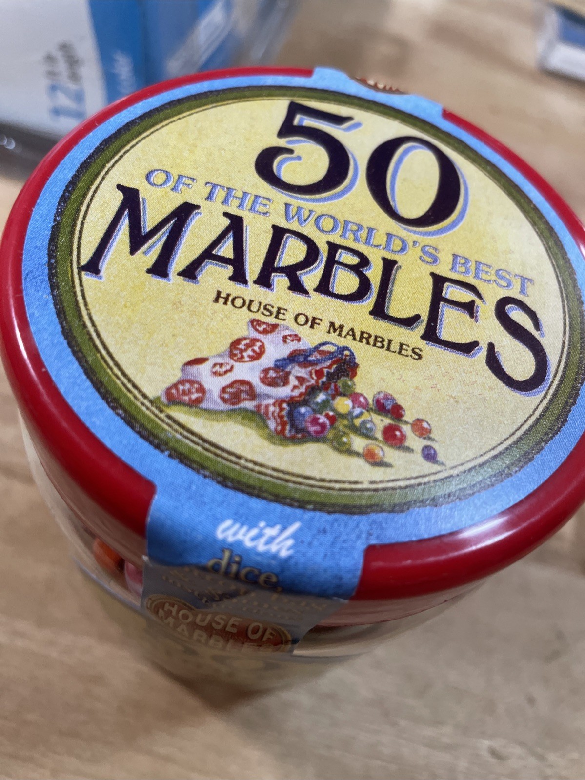House of Marbles 50 with dice, cotton bag & Games Instructions