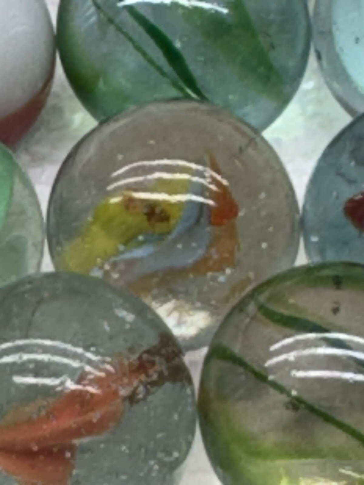 Vintage & Modern Lot Of Glass Marbles Various Colors Styles & Sizes Collectibles