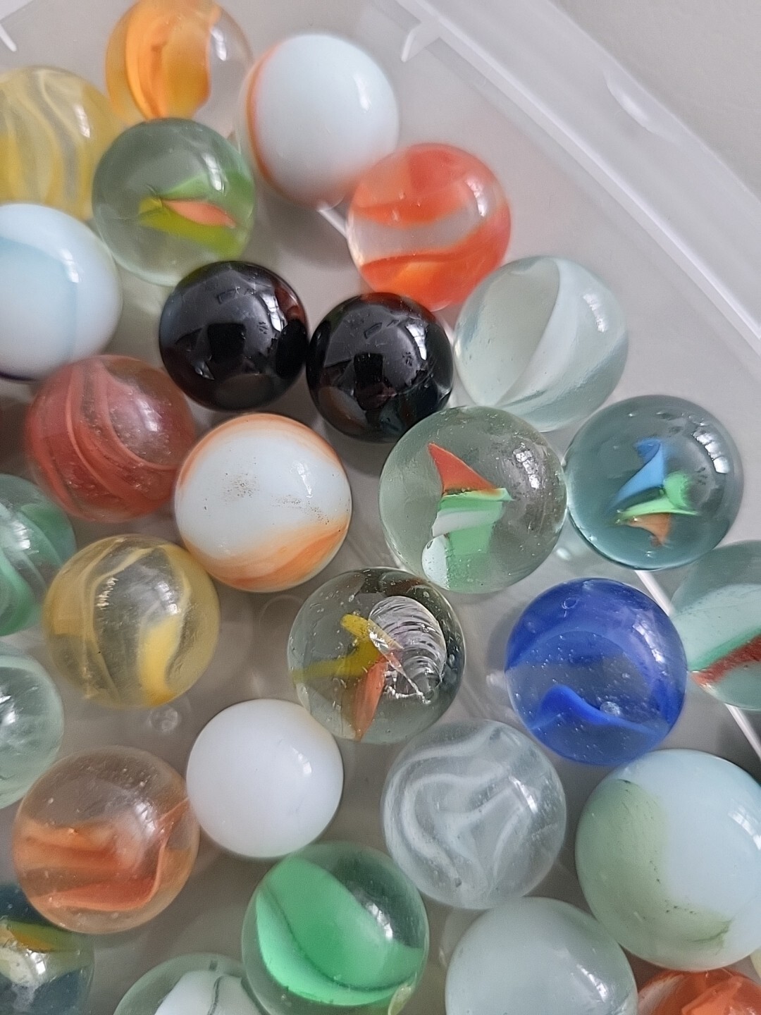 Ball Ideal Qt. Canning Jar With 278 Regular Marbles-Various Colors,Sizes,Makers