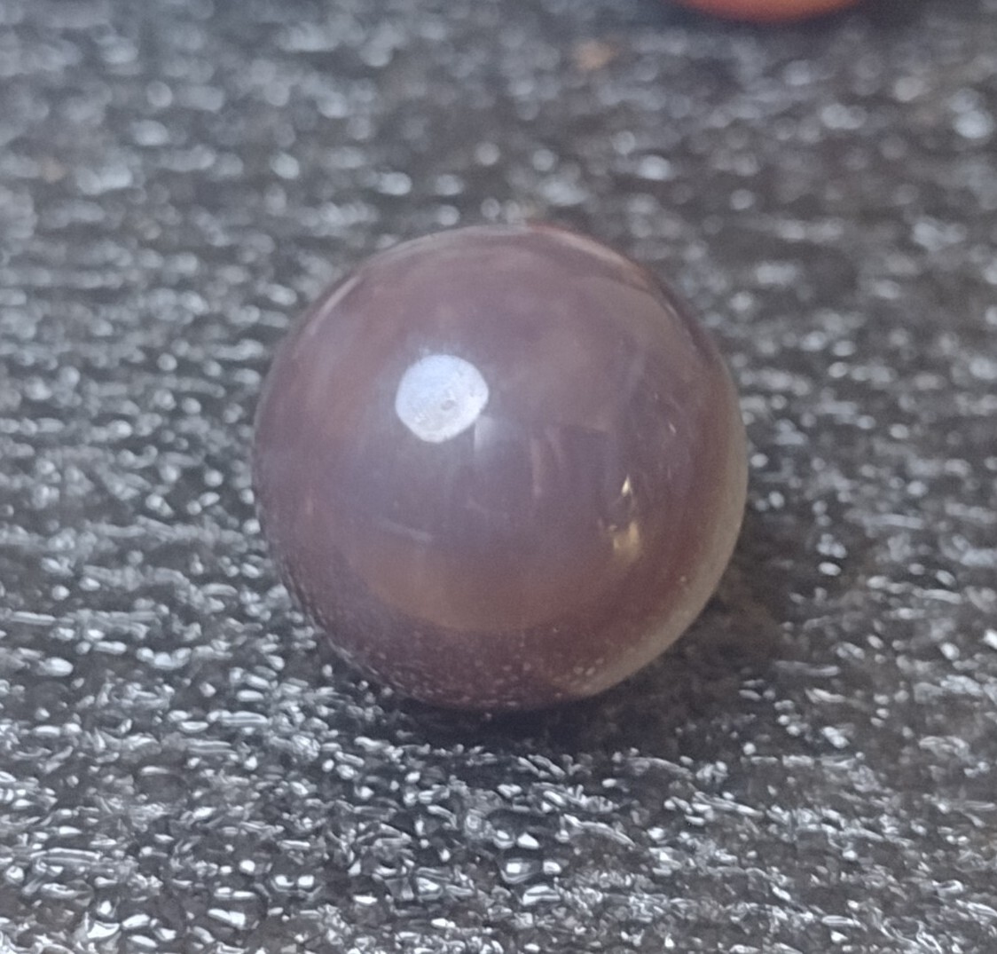 Dark Amethyst Purple Opaque Early VITRO Conqueror Patch Vintage Marbles NM+ .60″