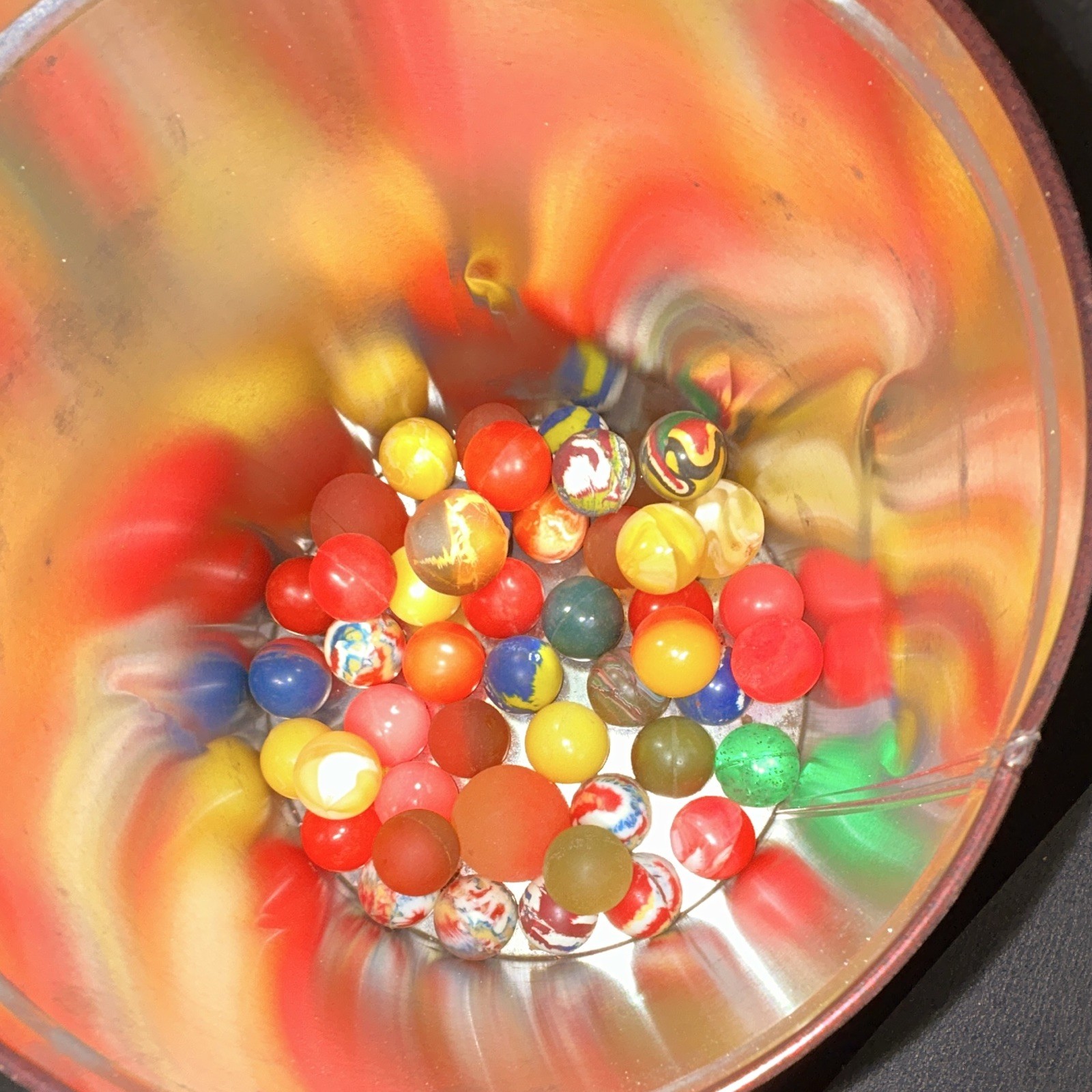 Mixed Lot Toy Rubber Balls Assorted Colors & Patterns, Machine Made