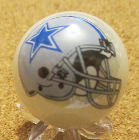 NFL: Dallas Cowboys Helmet Logo-Pearl Jabo Marble #131 1.008″ = 25.61mm