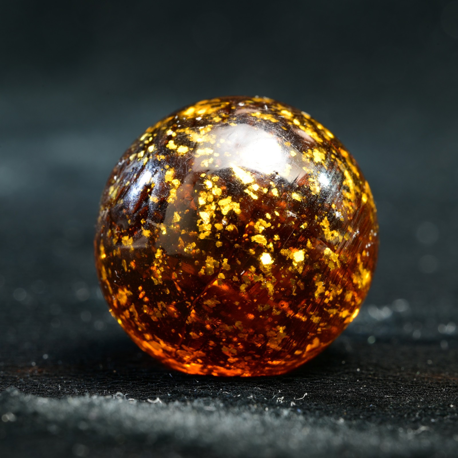 Mica Marble German Handmade Antique Early Radiant Honey 21.5mm 27/32”