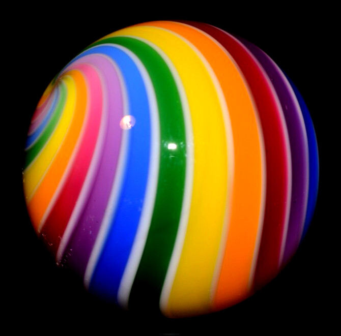 HOT HOUSE GLASS MARBLE/1.736″-CARNIVAL COLORS-YELLOW,APRICOT,PINK,LAVENDER,LIME