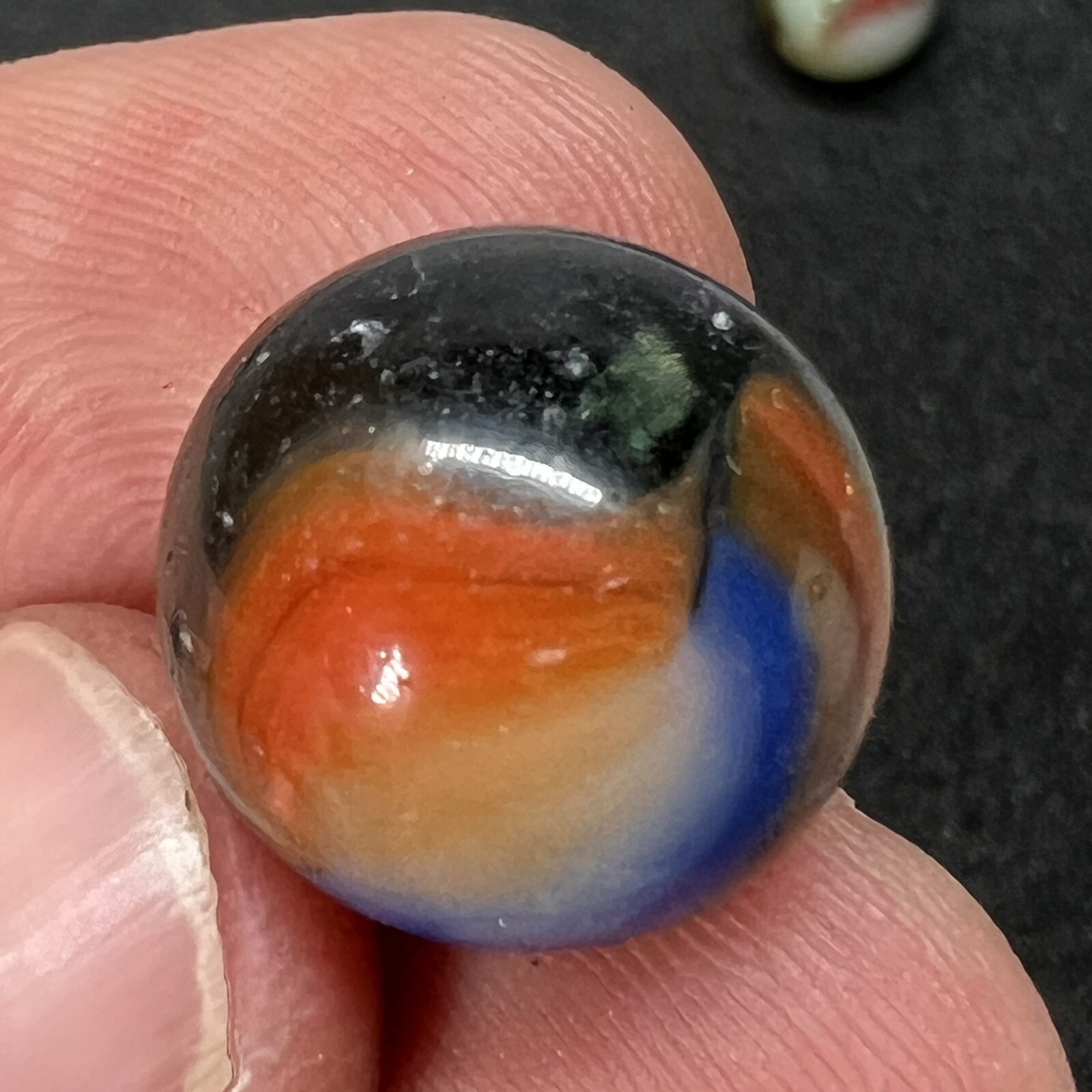 (8 Lot) Old VTG Akro Agate Peltier Glass Swirl Popeye Marble .6 Inches Nice