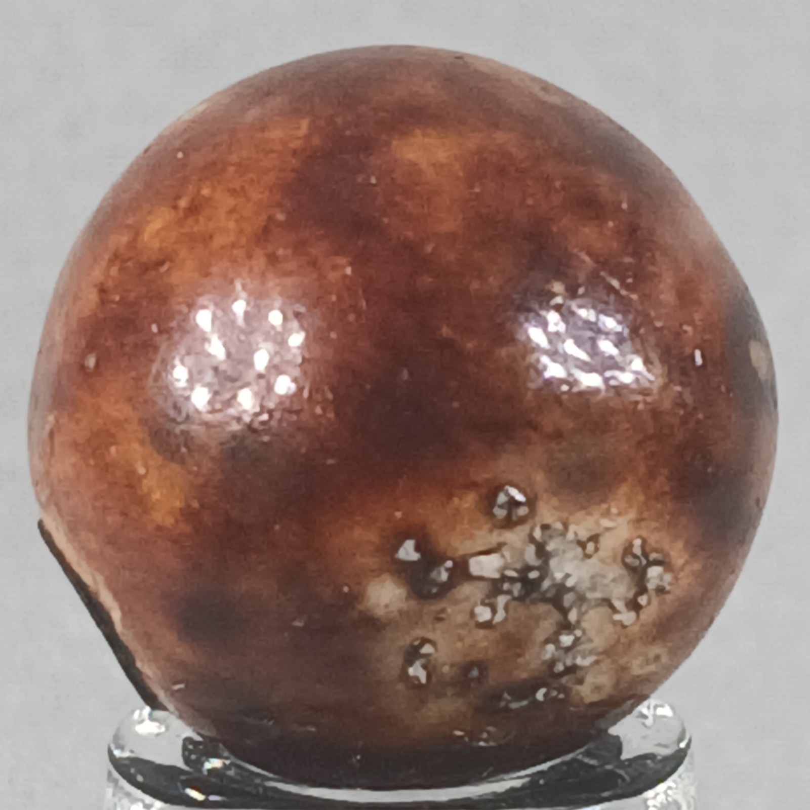 Vintage Brown Bennington Clay Marble .65 Inches Near-Mint Condition