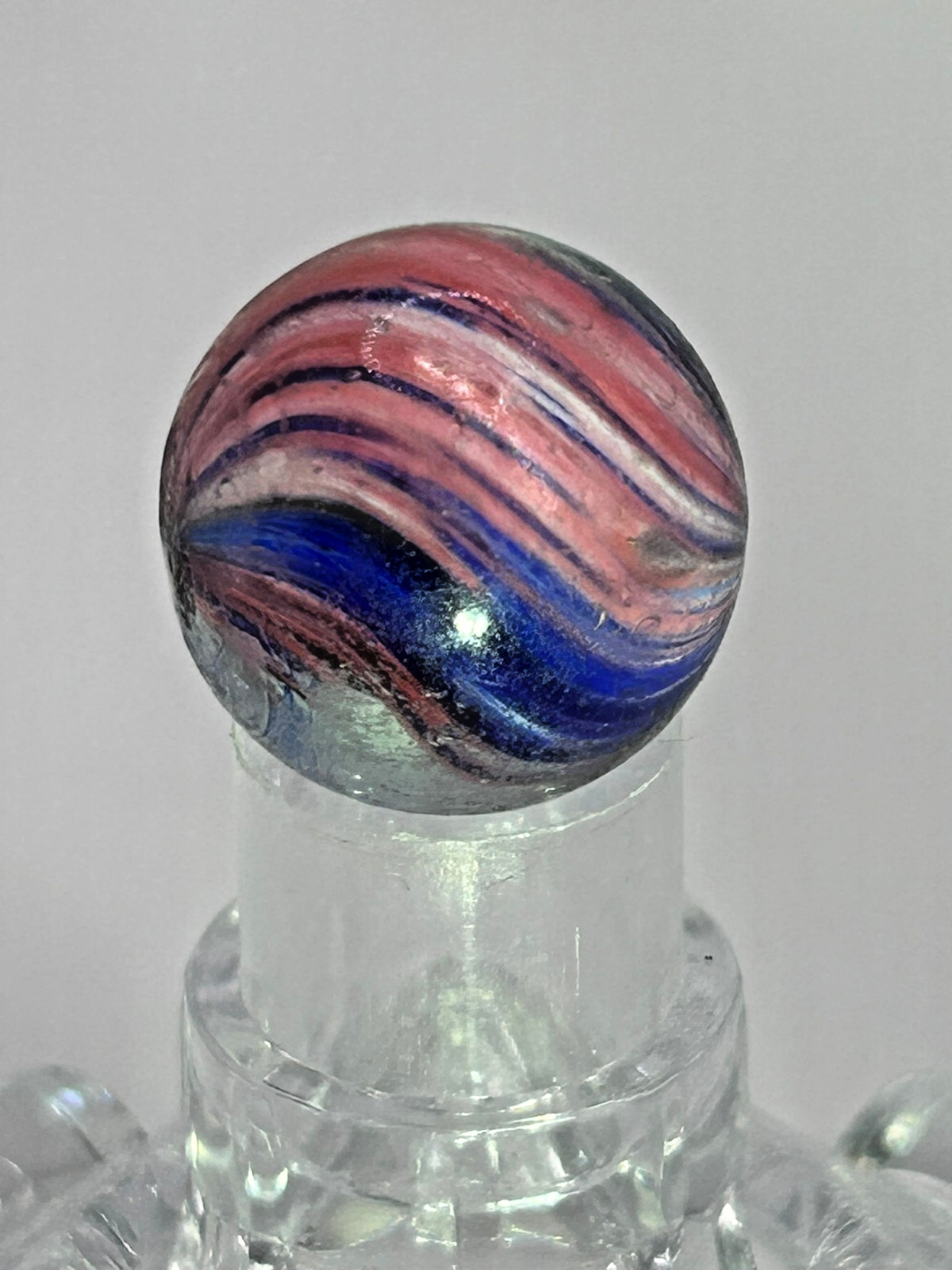 Antique German Handmade Onionskin Shrunken Marble 3/4″ Mint- O27