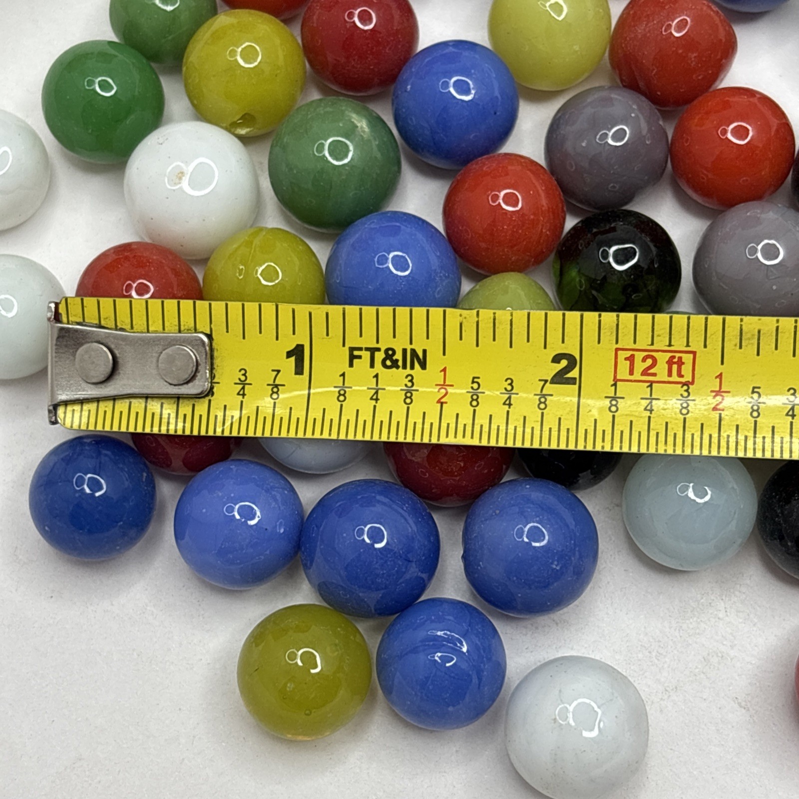 Vintage Bright Color Glass Marbles Lot of 50 Peewee Size A5 Some