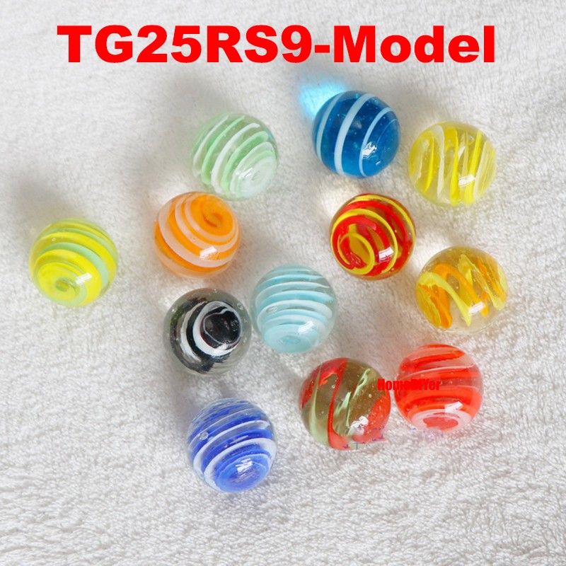 25mm Colour Glass Marble Solid Balls Traditional Kids Toys Games Vase Decoration