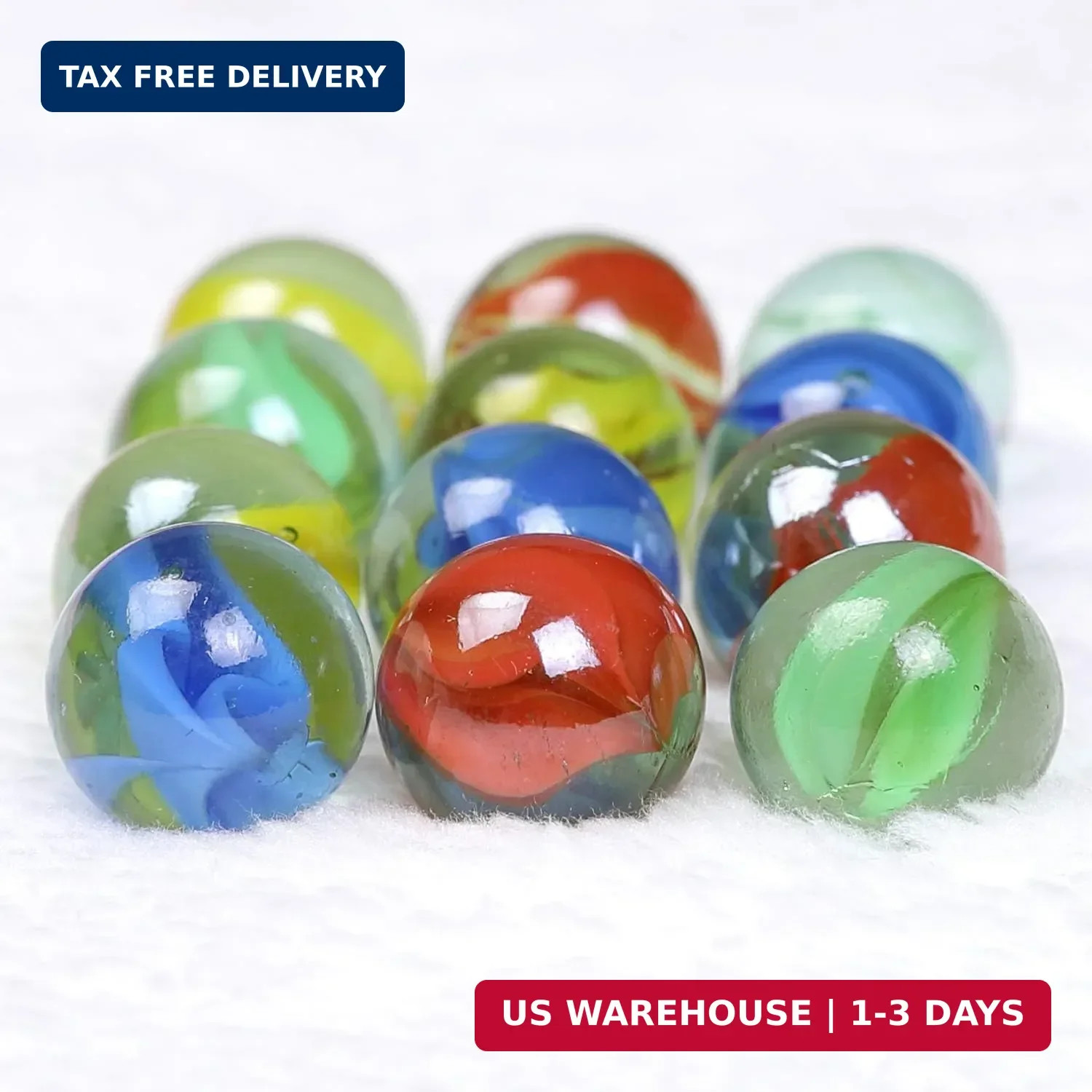CHUKEMAOYI Marbles Cats Eyes Glass Marble/Sling Shot Ammo 1000 pcs. Size is Appr