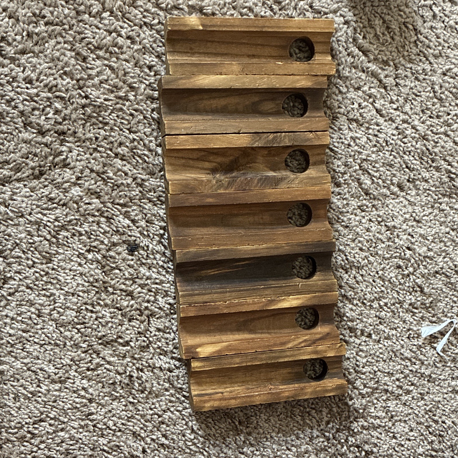 Toysmith Wooden Marble Run Track Set w/ Assorted Glass Cat’s Eye Marbles