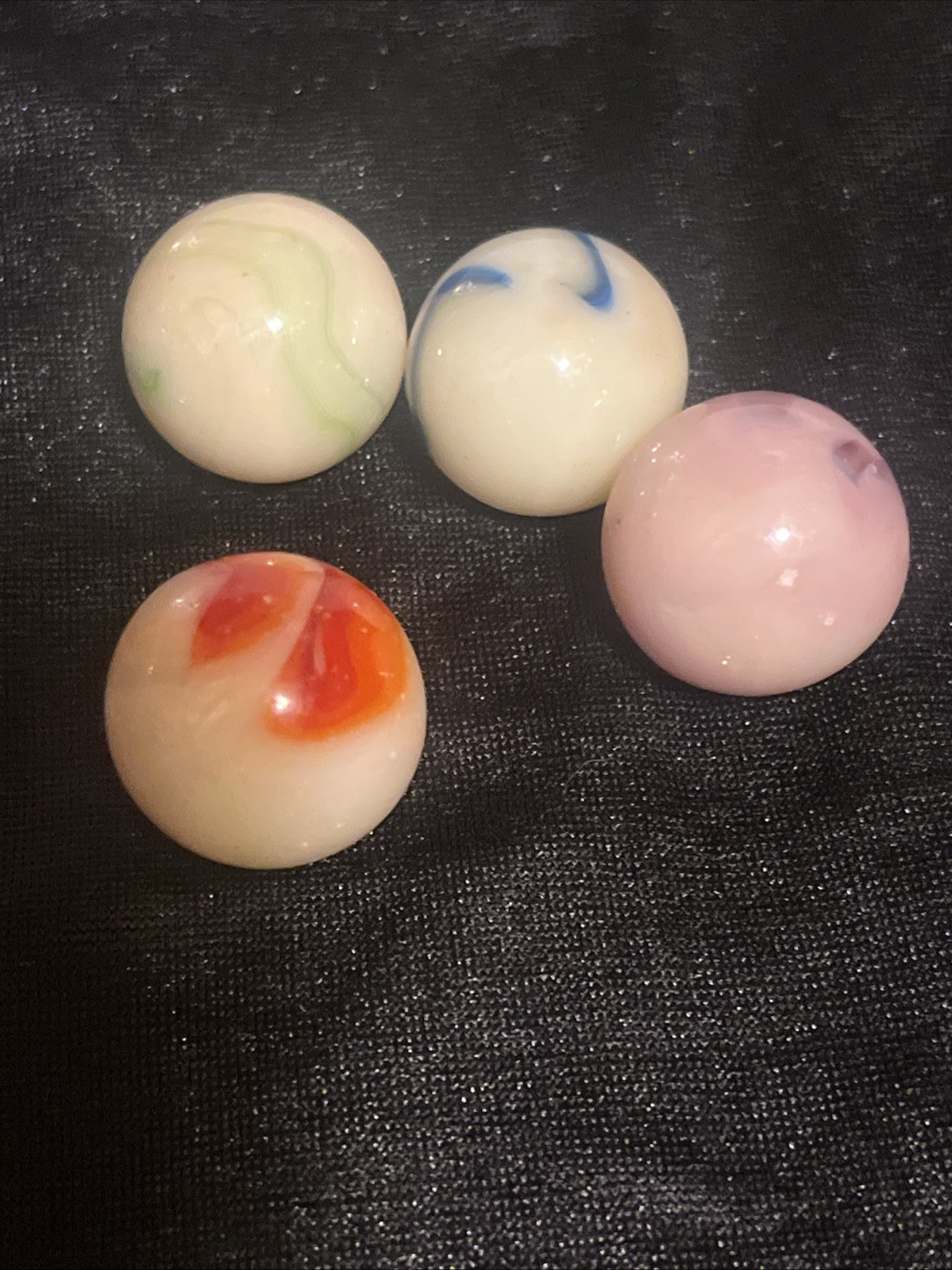 Jabo Classic Uranium/Cadmium Glass Burmese Boulder Shooter Marbles Lot 23+mm
