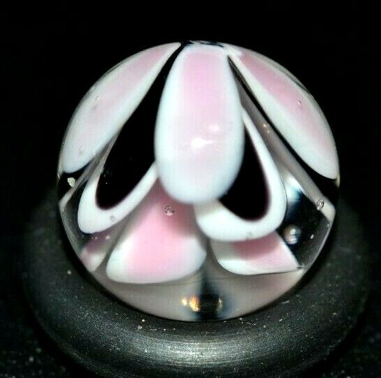 DENIZ DIVLELI GLASS MARBLE/.494″-STRIKING 15 PETAL PEEWEE-3 TIER FLOWER-5 PETALS