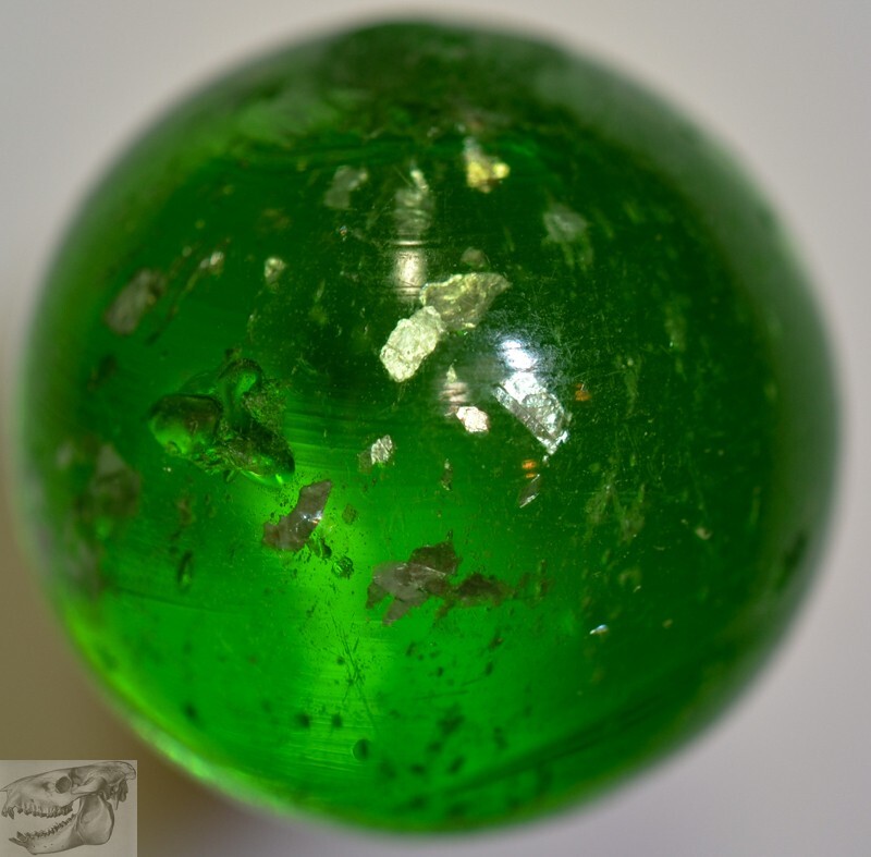 Handmade Green Mica Marble, 3/4 inch, Near Mint 8.9, 1860-1920, Germany, S707