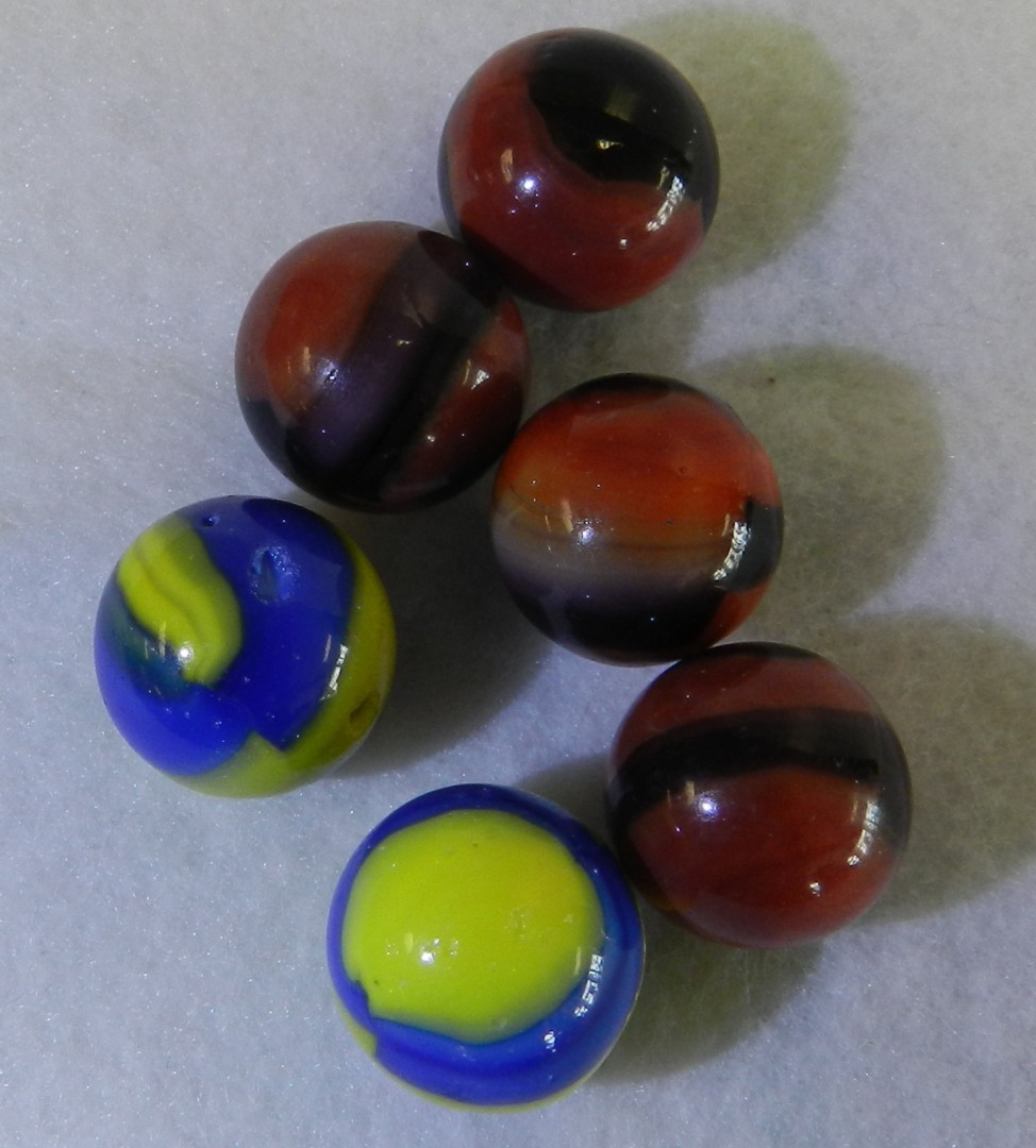 #20848m Vintage Group of 6 Marble King Marbles