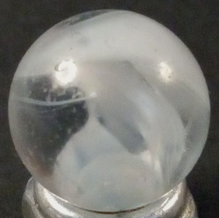 Vintage MF Christensen 9-Tail Clear Slag Marble .60″ Near Mint Condition 126261