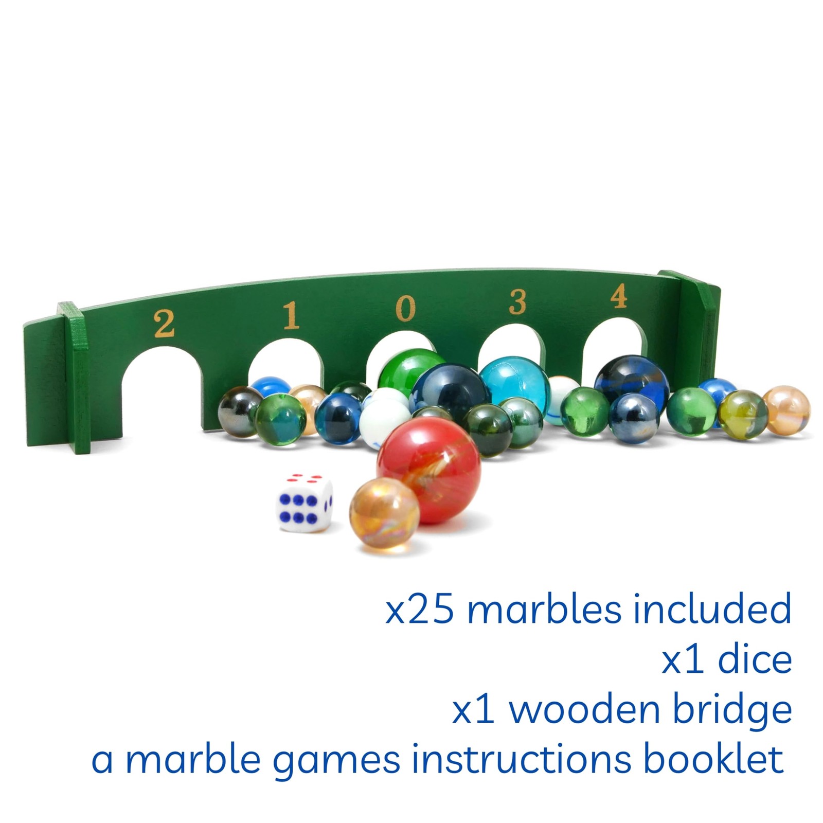 House of Marbles Traditional Marble Games Compact, Multi Coloured